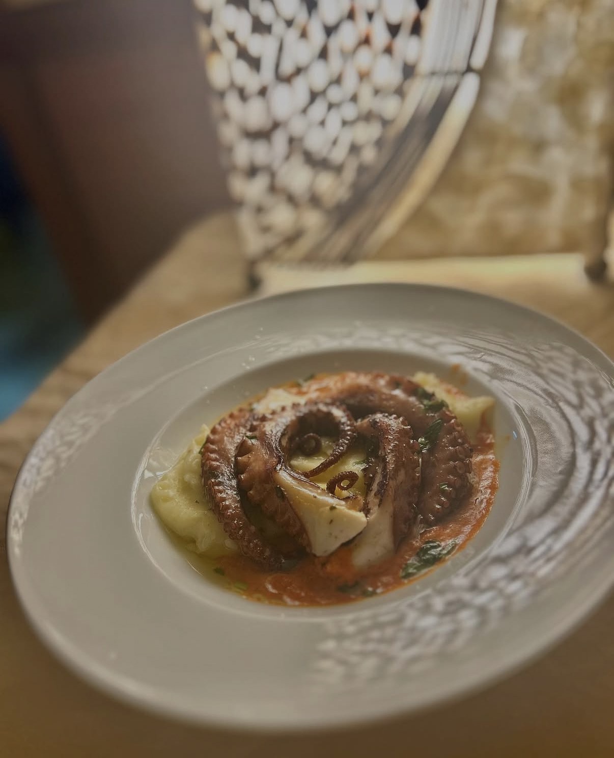Piatto tipico calabrese con polpo e patate